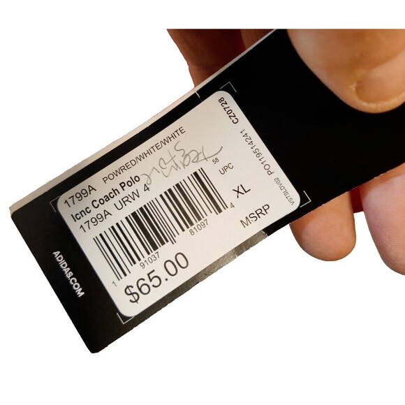 Adidas Climalite New Jersey Institute of Technology Coach Polo NWT Size XL Red - Picture 5 of 12